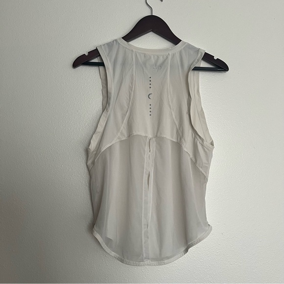Zyia Active White High Neck Open Back with Split Mesh Active Tank Size Medium M. - Picture 9 of 14